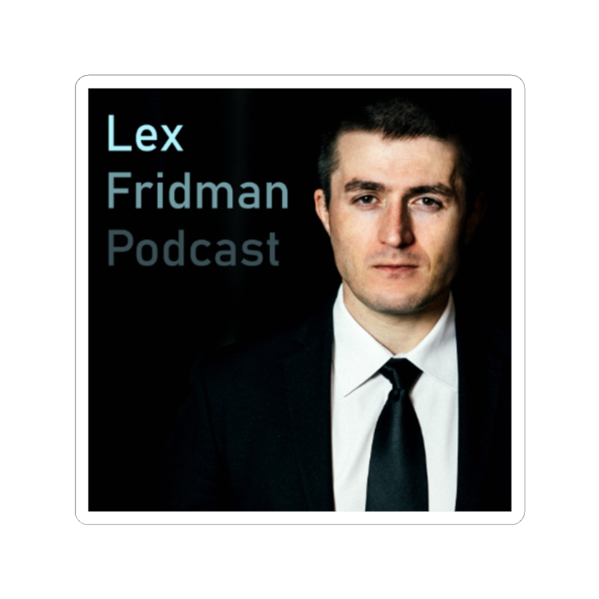 Lex Fridman Podcast Sticker - alternate angle 1, merchandise