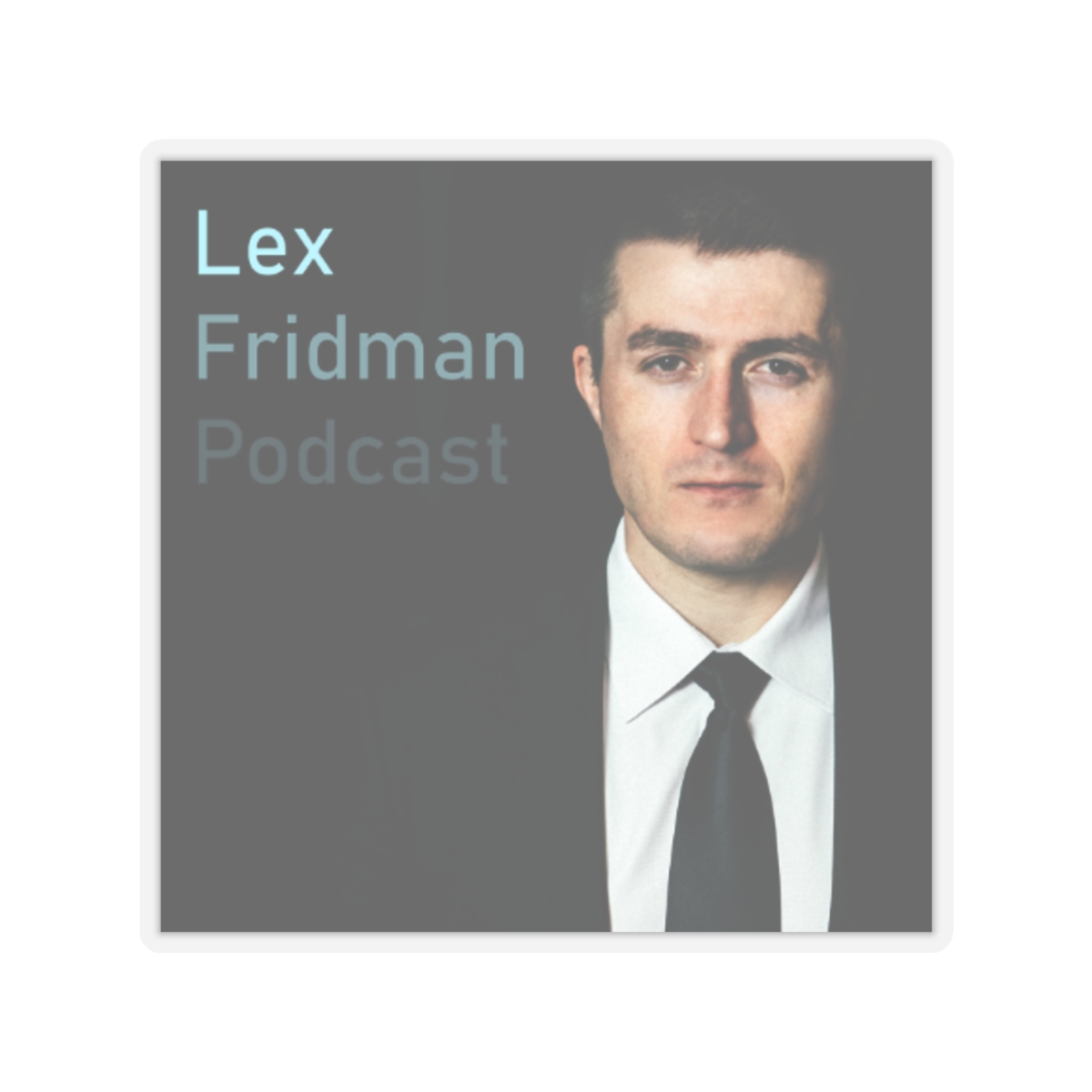 Lex Fridman Podcast Sticker - alternate angle 4, merchandise